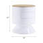 Petite table d'appoint en bois blanc avec tiroir Otith