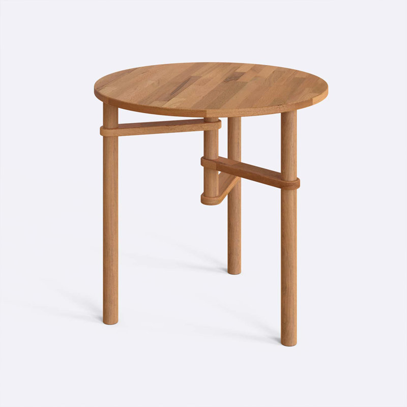 Table de salle à manger ronde Wise, table de cuisine moderne en bois de hêtre massif pour petits espaces