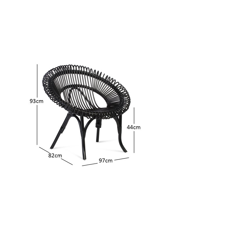 Brookhaven Upholstered Barrel Chair, Black