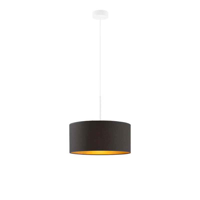 Surber 1 - Light Drum Pendant, White, Black