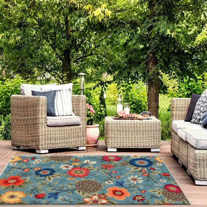 Floral Area Rug, Soft And Lightweight, Suitable For All Seasons, Easy To Maintain And Easy To Clean, Machine Washable Carpet Floor Mat, Suitable For Living Room, Bedroom, Dining Room, Balcony, Patio, Room Decor, Home Decor, Outdoor Decor