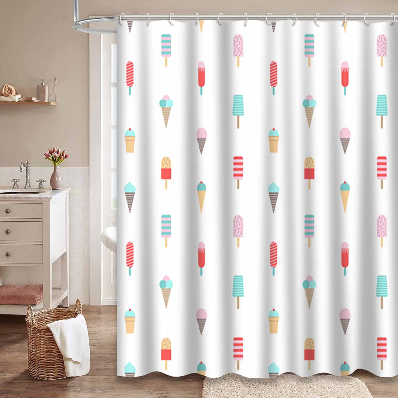 Rideau de douche imperméable à l'eau avec 12 crochets, L 72 po x l 84 po