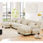 Canapé modulaire à combinaison libre, canapé en forme de U pour le salon, canapé confortable à 4 places avec 2 repose-pieds, chenille-1840277622-1840277620