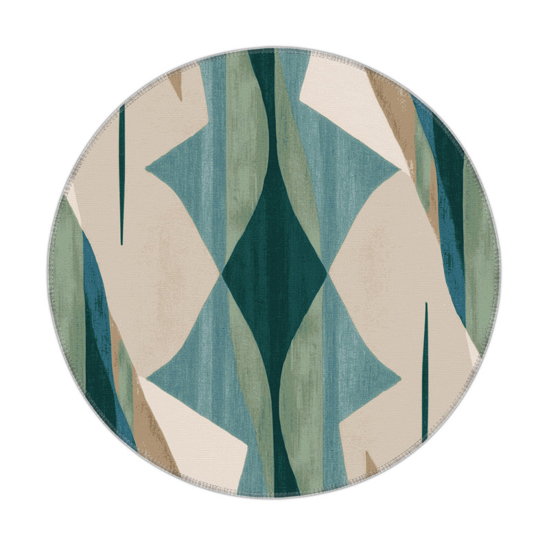 Aurora Symphony Indoor And Outdoor Area Rug, Round 5'