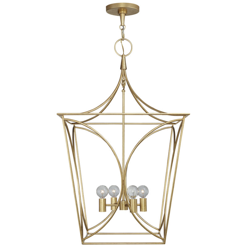 kate spade new york Cavanagh Small Lantern, Gold, 32" H x 19" W x 19" D