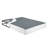 Queen Mattress Foundation 1Pc Black Metal Frame With Textured Fabric Cover-1857304372