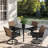 4 Patio Dining , Weather Outdoor With Smooth Swivel Chairs, Steel Table And Detachable Cushions Relaxing Rocker,