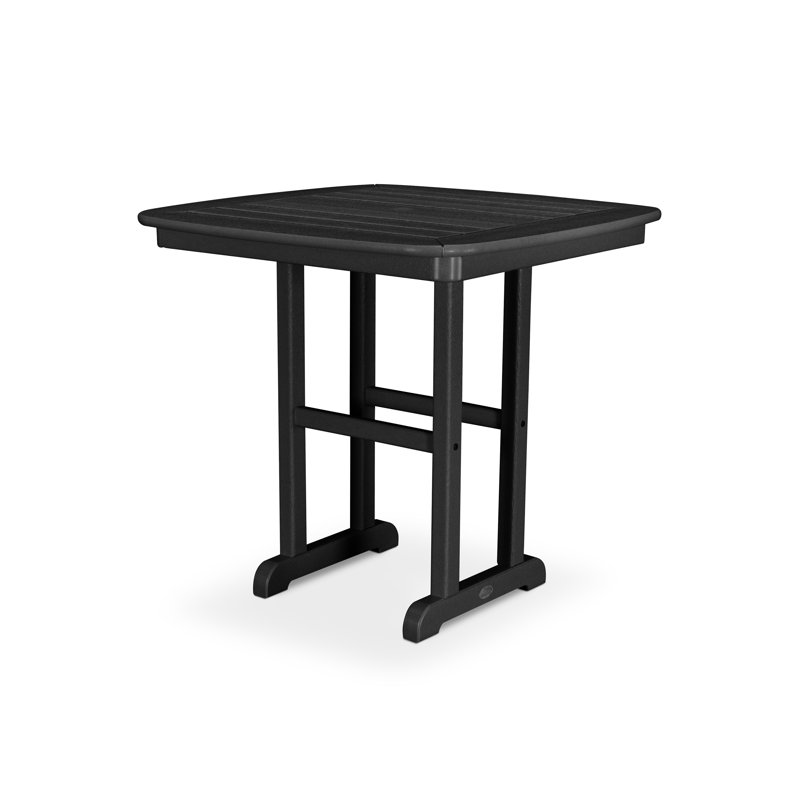 POLYWOOD Nautical 31" Dining Table, Black