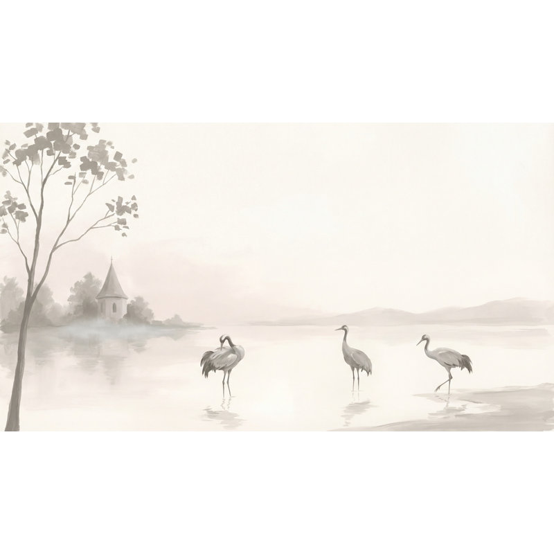 Murale du clocher de Misty Lake, Non tissé, 200 po x 120 po