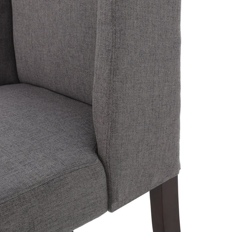 Chaise d'appoint rembourrée Harlow, Gris foncé