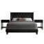 Lit double tapissier Coe avec 2 tables de chevet Coe-510166031-504488527-504488525