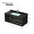 Sanes 36" Modern Black 2-Drawers-&2-Door Wall-Mounted Single Bathroom Vanity Set
