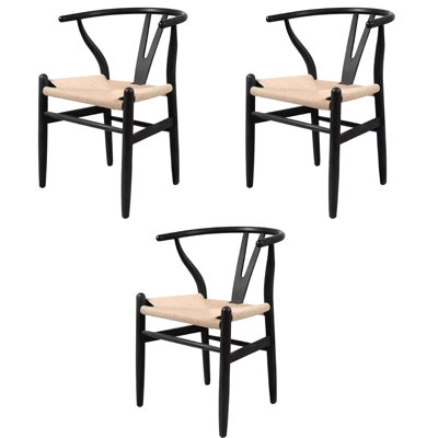 Solid wood dining chair Home armchair