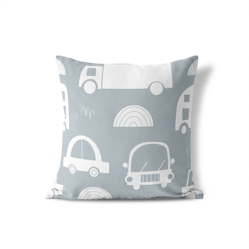 Traffic Throw Pillow, 16"H x 16"W, Slate Blue