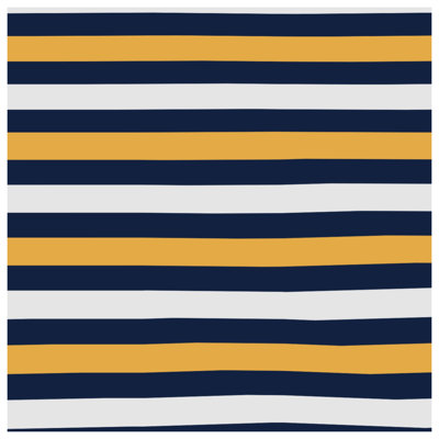 Navy White Yellow Stripes Comforter