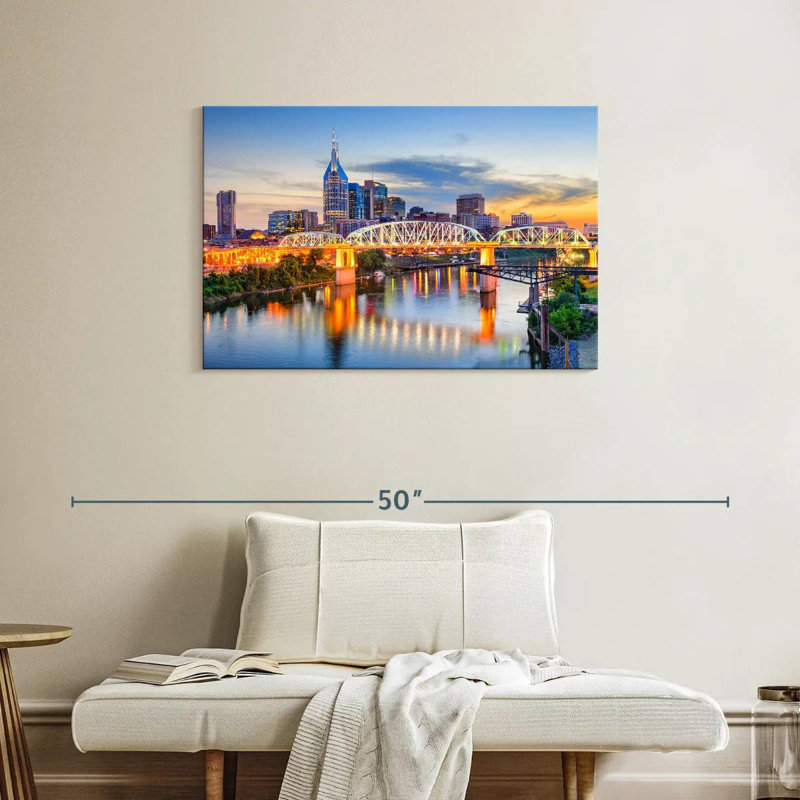 Sireci Downtown Nashville Skyline, 24" H x 36" W