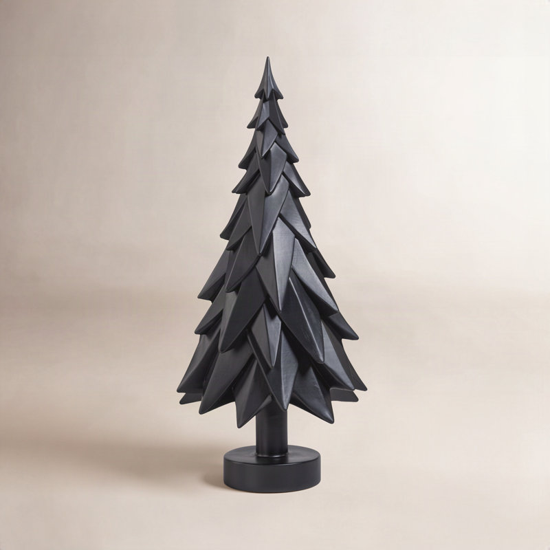 Épinette de table décorative, H 13,75 po x l 6,25 po x P 6,25 po, Blanc
