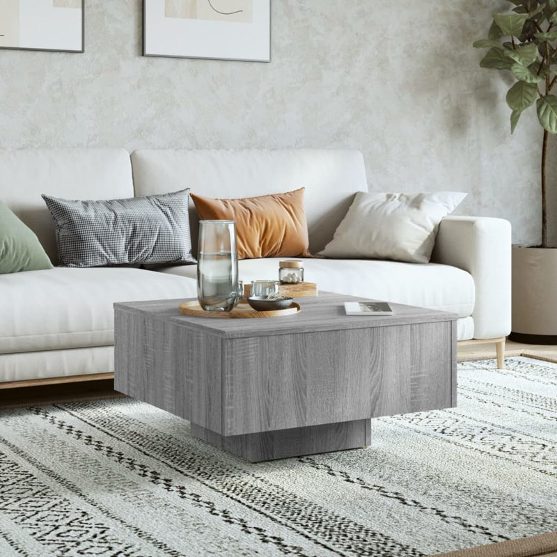 Etana Pedestal Coffee Table, Grey Sonoma