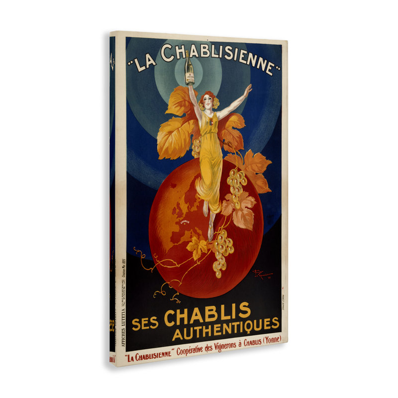 Publicité rétro sur toile, par Marcus Jules, H 24 po x l 16 po