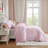 Soft Microfiber Bedding Sets, Full Queen Ruffle Gingham, Cozy Home