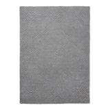 Folia Wool Chevron Area Rug in Gray