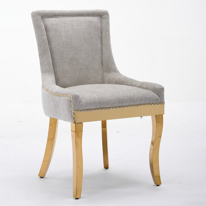 Modern Minimalist Dining Chair, Beige