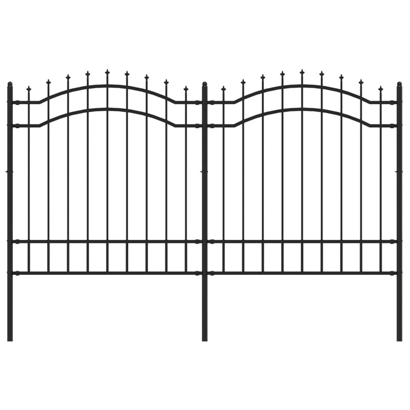 Meyerwood Black Metal Fence Panels Included, 64.96cm H x 94.09cm W