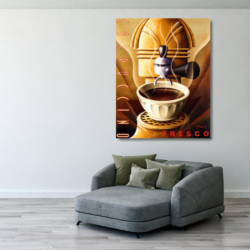 Fresque cappuccino, H 36 po x l 28 po