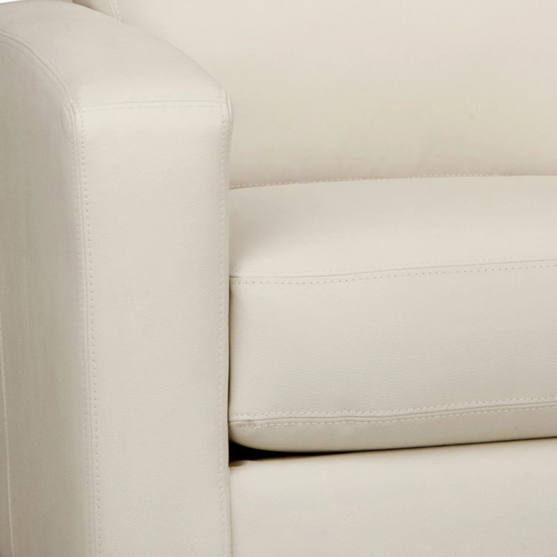 Ensemble de salon en cuir 3 pièces Warminster, Cuir assorti blanc