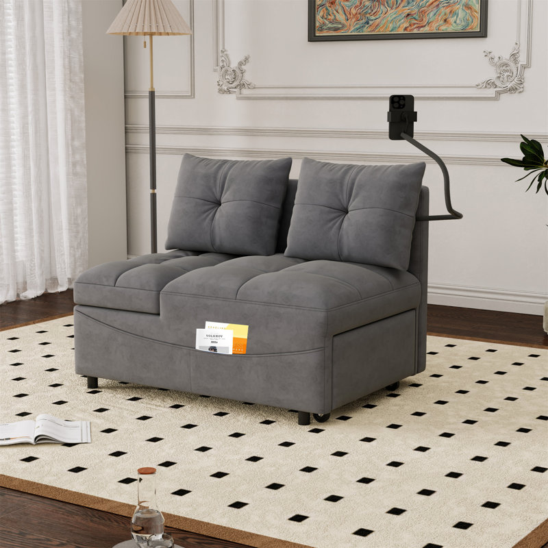 1 canapé-lit pliable polyvalent en 3 longueurs, Gris