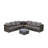 6 Pieces Patio Furniture Set,Outdoor Woven Sectional L- Shaped Patio Furniture ,Wicker Conversation Set with corner table&Glass Top Table for Backyard Poolside-1077893709
