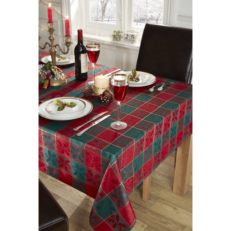 Glory Plaid Christmas Tablecloth