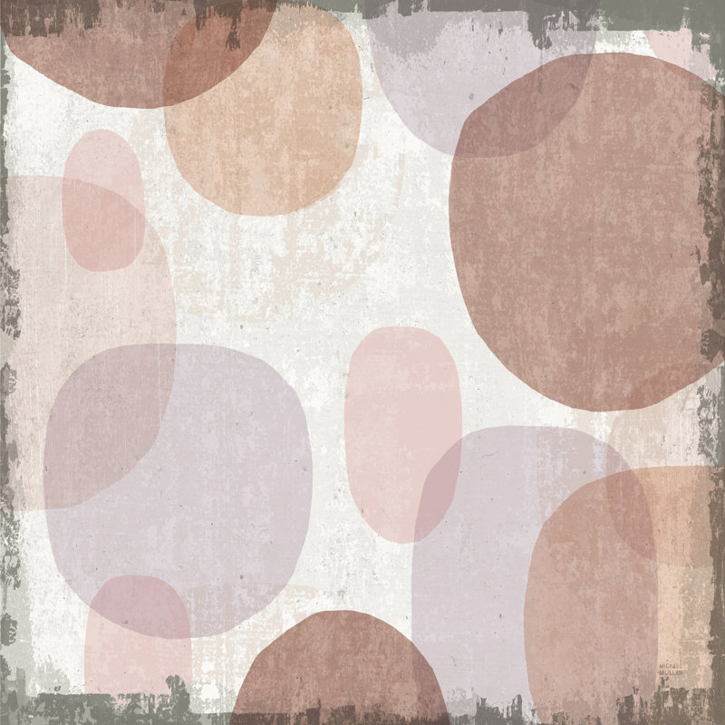 «Blush Drips I», impression sur toile tendue, H 12 po x l 12 po, Oui, Cadre simple noir