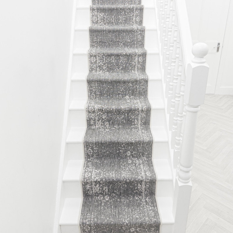 Stair Runner Abstract Flatweave Area Rug, Runner 60 x 480 cm