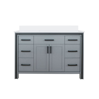 Home Decor White Bath Vanity 48 In. W X 22 In. D, With Cultured Marble Top