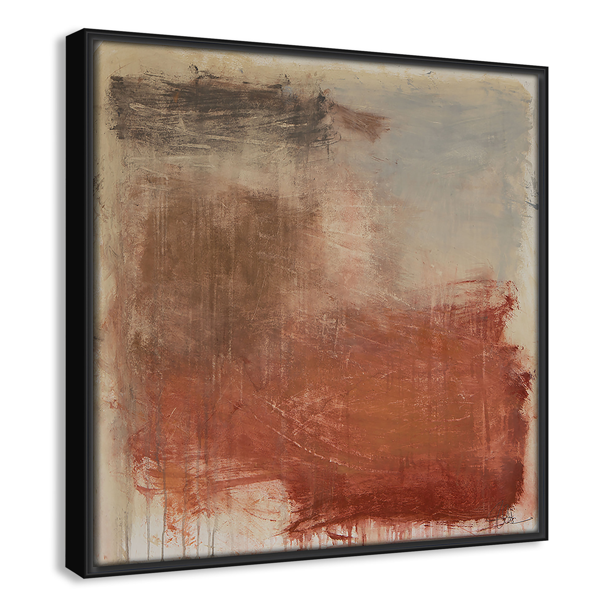 Autumn Over The Rivera Print by , Black, 13.5" H x 13.5" W
