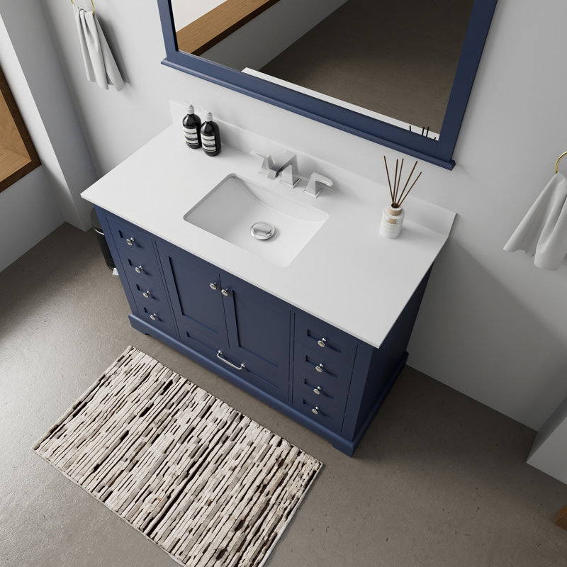 Single Bath Vanity with Quartz Top
