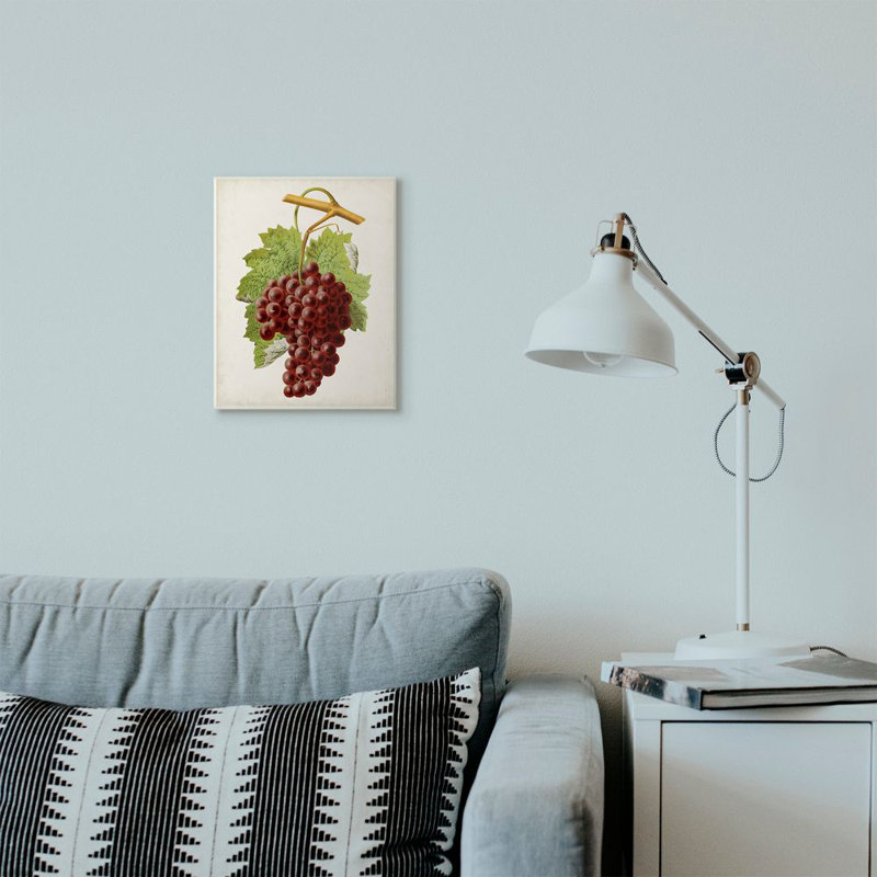 «Vintage Food Fruit Peinture», impression sur toile, Plaque en bois, H 15 po x l 10 po