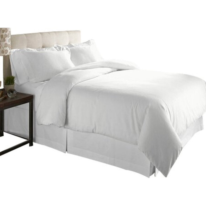 Modern & Contemporary Flannel Duvet Cover, Snow White, Full/Queen