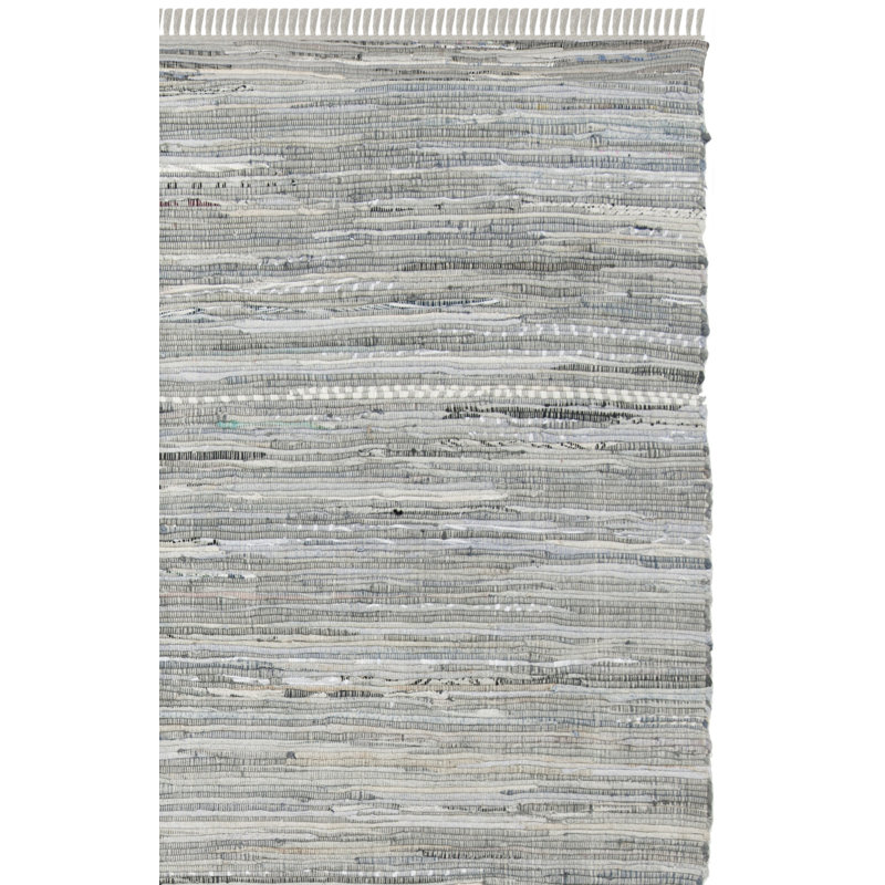 Tapis abstrait en coton tissé à la main Wincanton, Rectangle 6 pi x 9 pi