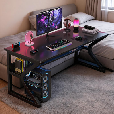Solid Wood Iron Computer Desk