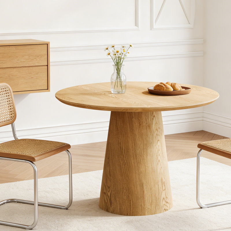 Table de salle à manger circulaire en bois, Bois