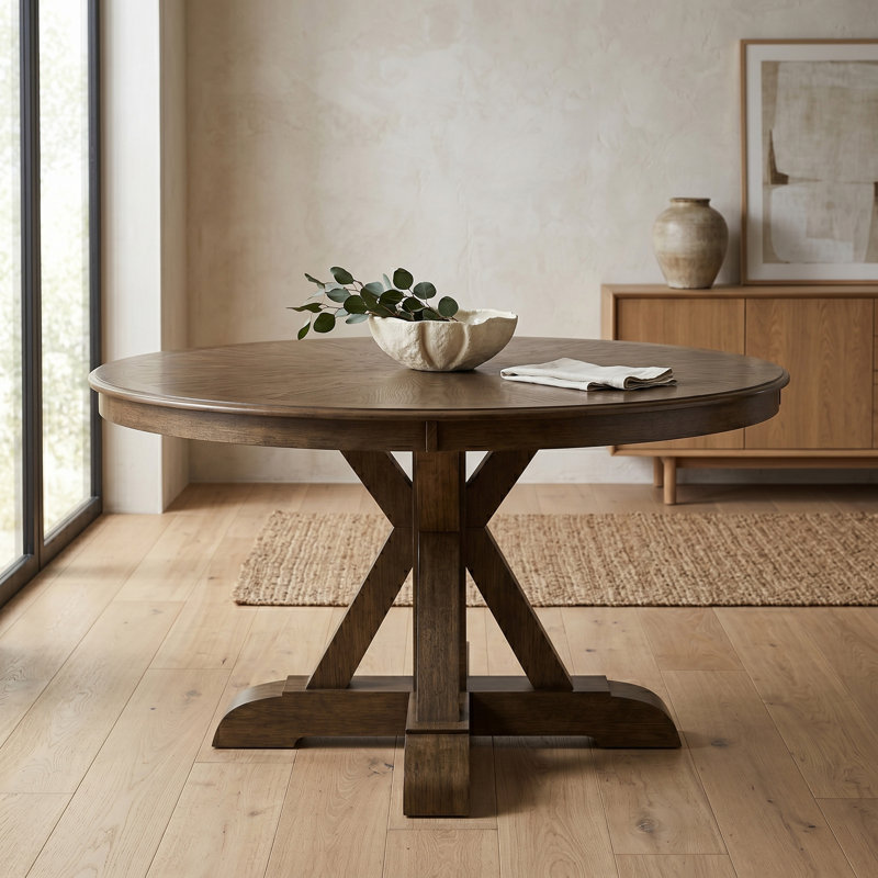 Table de salle à manger ronde en bois massif Joyce