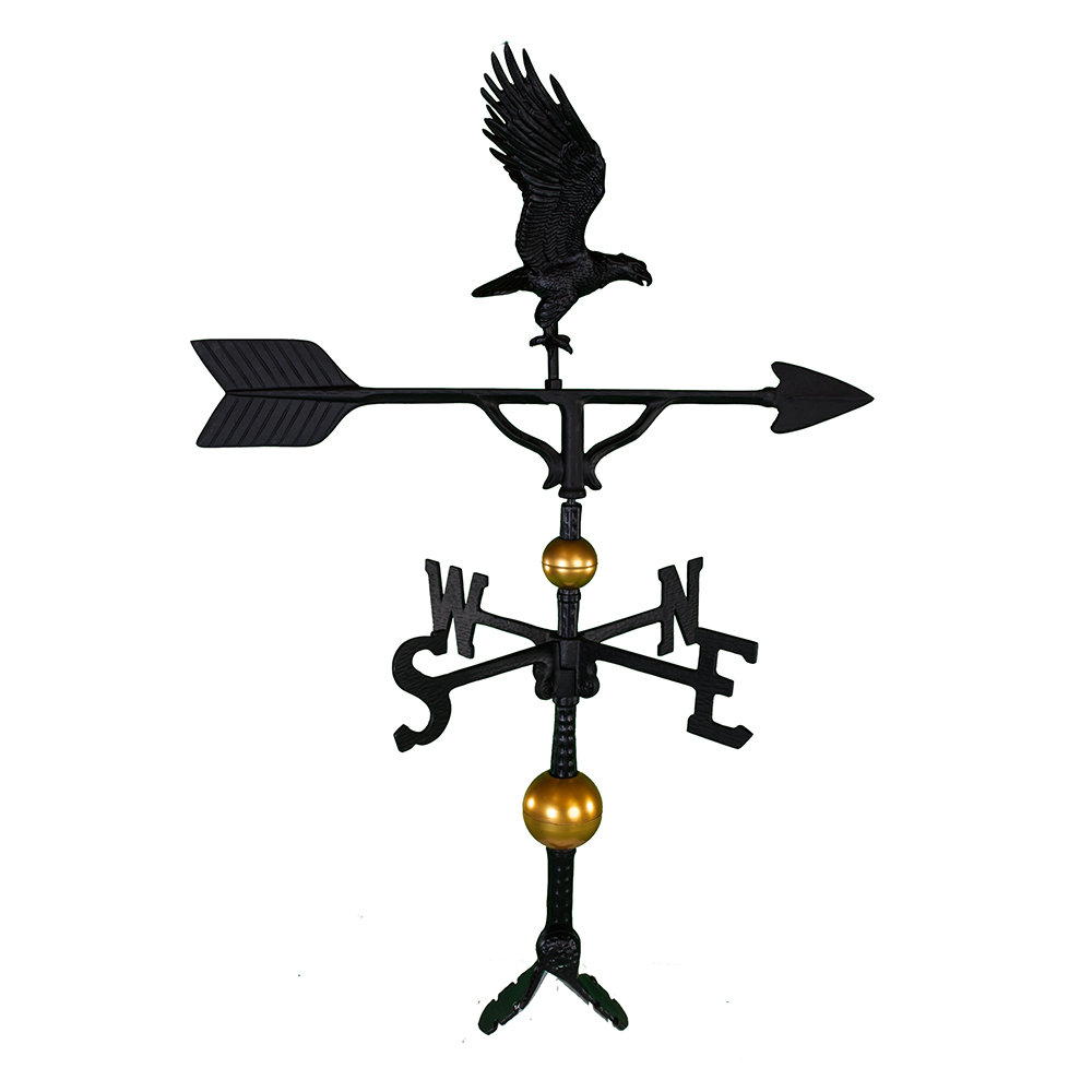 Deluxe Bodied Eagle Weathervane Montague Metal Products Inc. Finish: Black