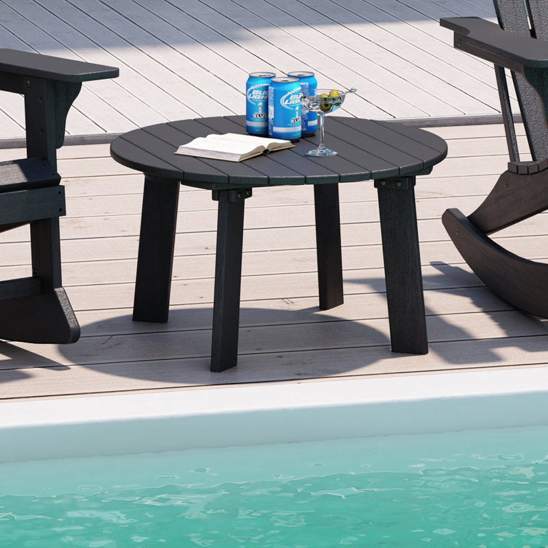 Round Polyethylene Outdoor Coffee Table