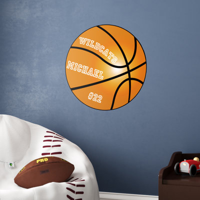 Décalcomanie murale personnalisable nom de basket Humphery