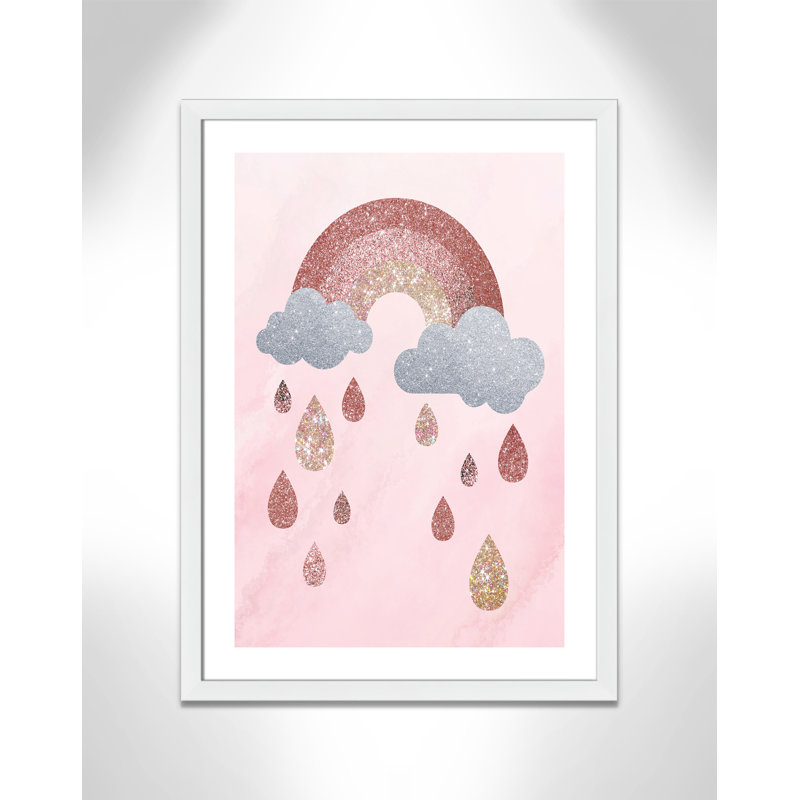 Paillettes, 34.5" H x 24.5" W x 0.63" D, Cadre blanc