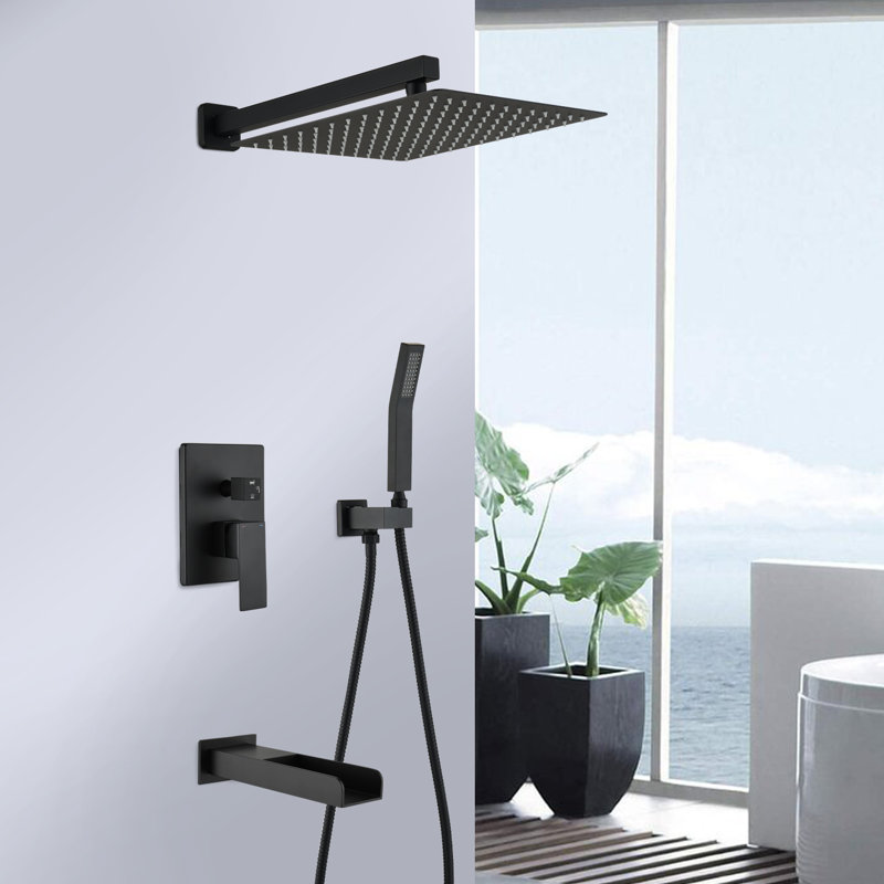 Complete Shower System, Matte Black