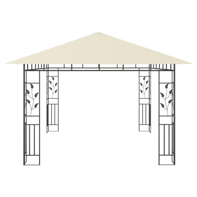 MM 118" x 157.5" Steel Patio Gazebo, Cream