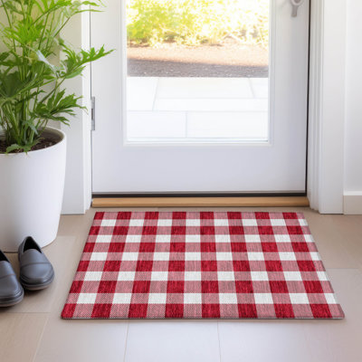Premium Machine Washable Prisco Red Rug